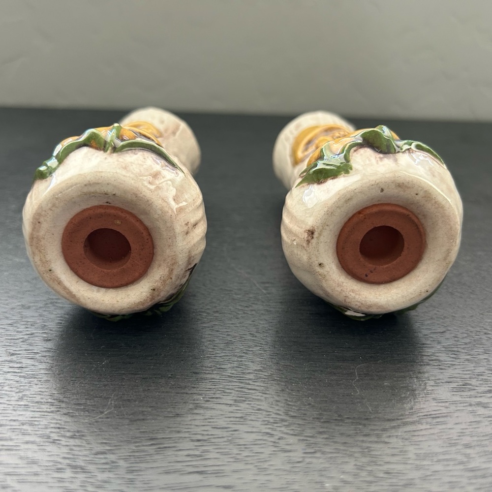 Vintage Mushroom Ceramic Salt & Pepper Shakers Set 70’s MCM Ceramic Hand Painted - Picture 5 of 8